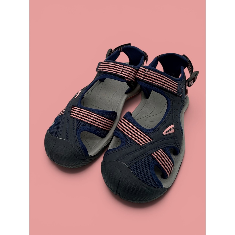 Nortiv 8 Women Navy Pink Hiking Sandals Closed Toe Water Shoes SNAS221W Size 9